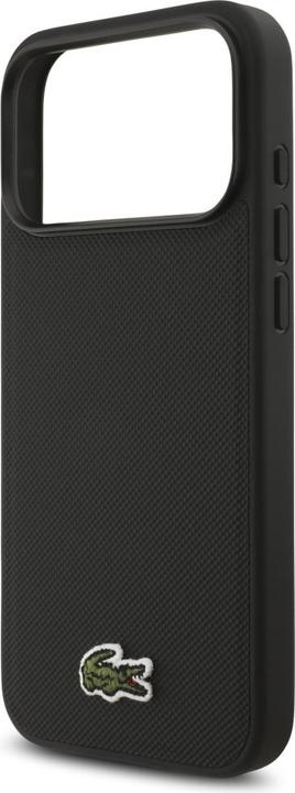Actual product image Lacoste - Hardcase Iconic Petit Pique MagSafe (LCHMP17XPVCK) - iPhone 17 Pro Max - Black (Apple iPhone 17 Pro Max)