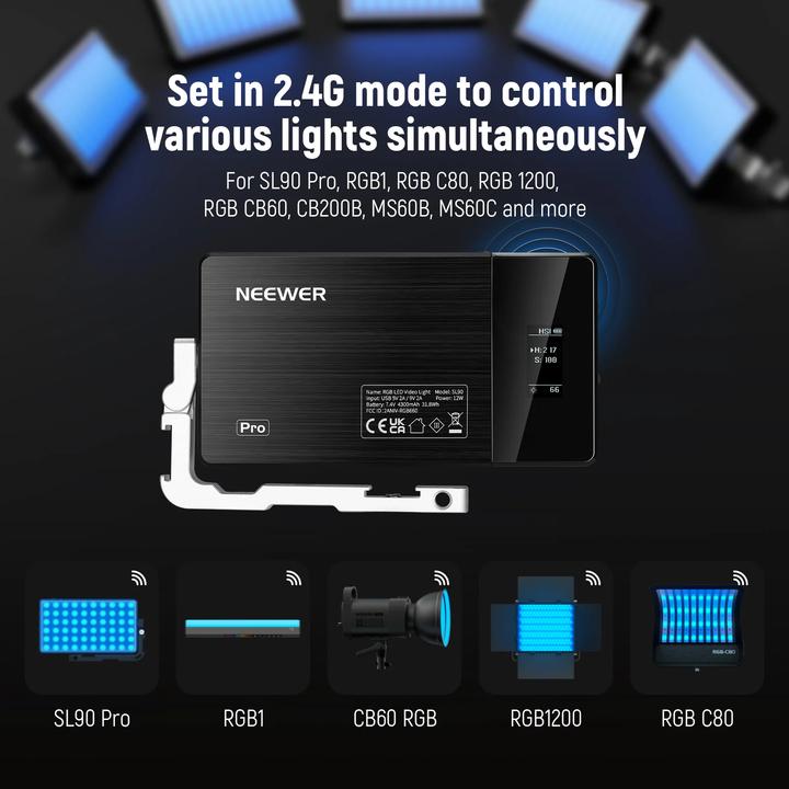 Actual product image Neewer Lamp SL90 Pro LED RGB 12W 2500-10000K