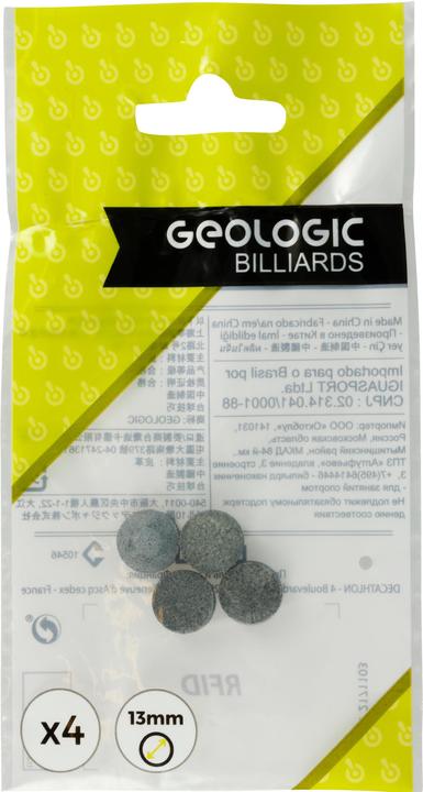 Image du produit Geologic Pointe de queue de billard 13 mm pack de 4