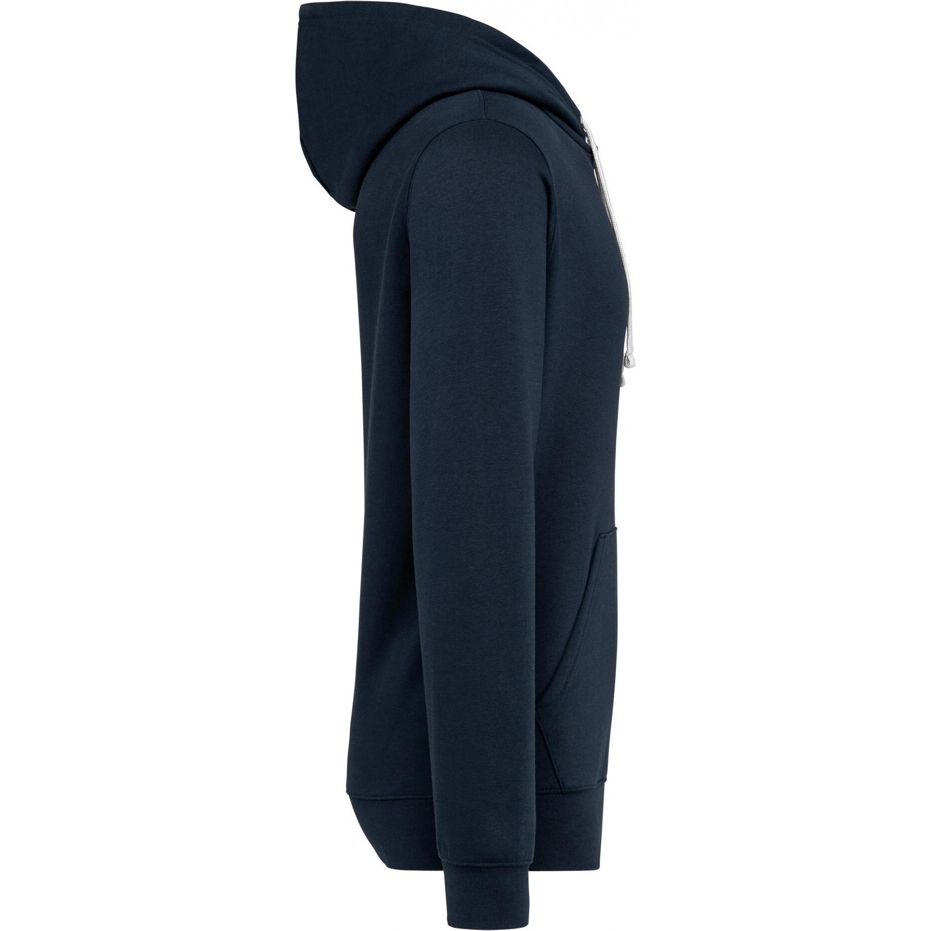 Thumbnail - Kariban, Herren, Pullover, Sweatshirt mit gemusterter, kontrastierender Kapuze, Blau, (XXL)