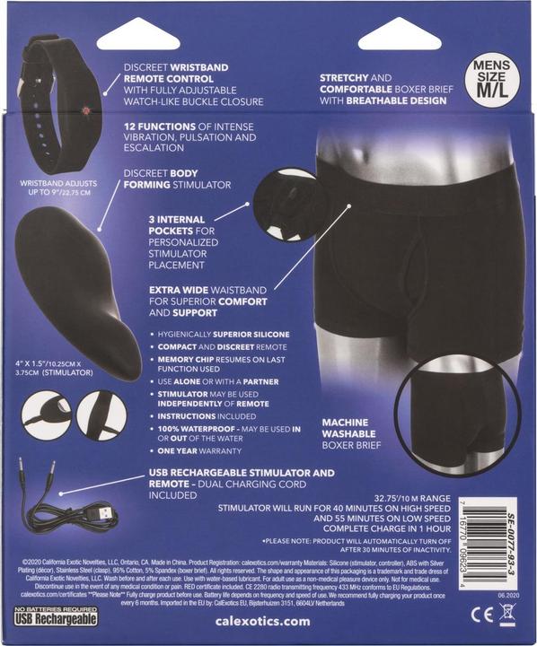 Produktbild CalExotics Remote Control Boxer Brief Set - M/L