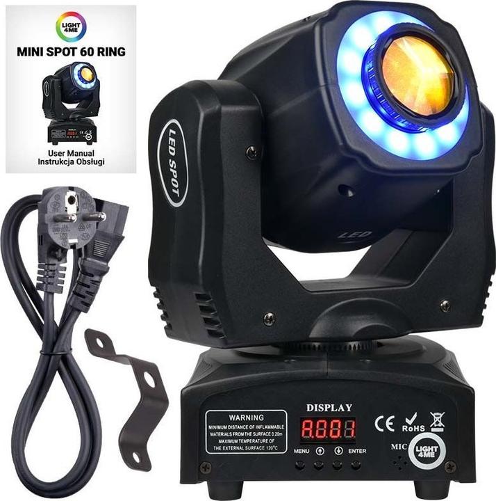 Actual product image Light4Me MINI SPOT 60 RING - Głowica ruchoma LED (LED)
