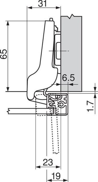 Actual product image Blum 71T960A Mittelband CLIP top