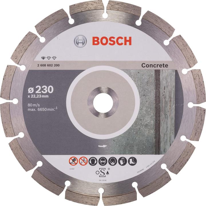 Produktbild Bosch Professional Zubehör Diamanttrennscheibe Standard for Concrete, 230 x 22,23 x 2,3 x 10 mm, 1er-Pack