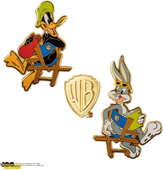 Actual product image Cinereplicas Looney Tunes pack 2 pin's Bugs Bunny and Daffy Duck at Warner Bros Studio
