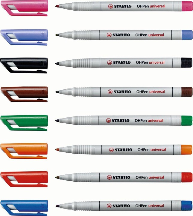 Produktbild STABILO OHPen universal Folienstift wasserlöslich (Schwarz, 1 mm, 1 x)