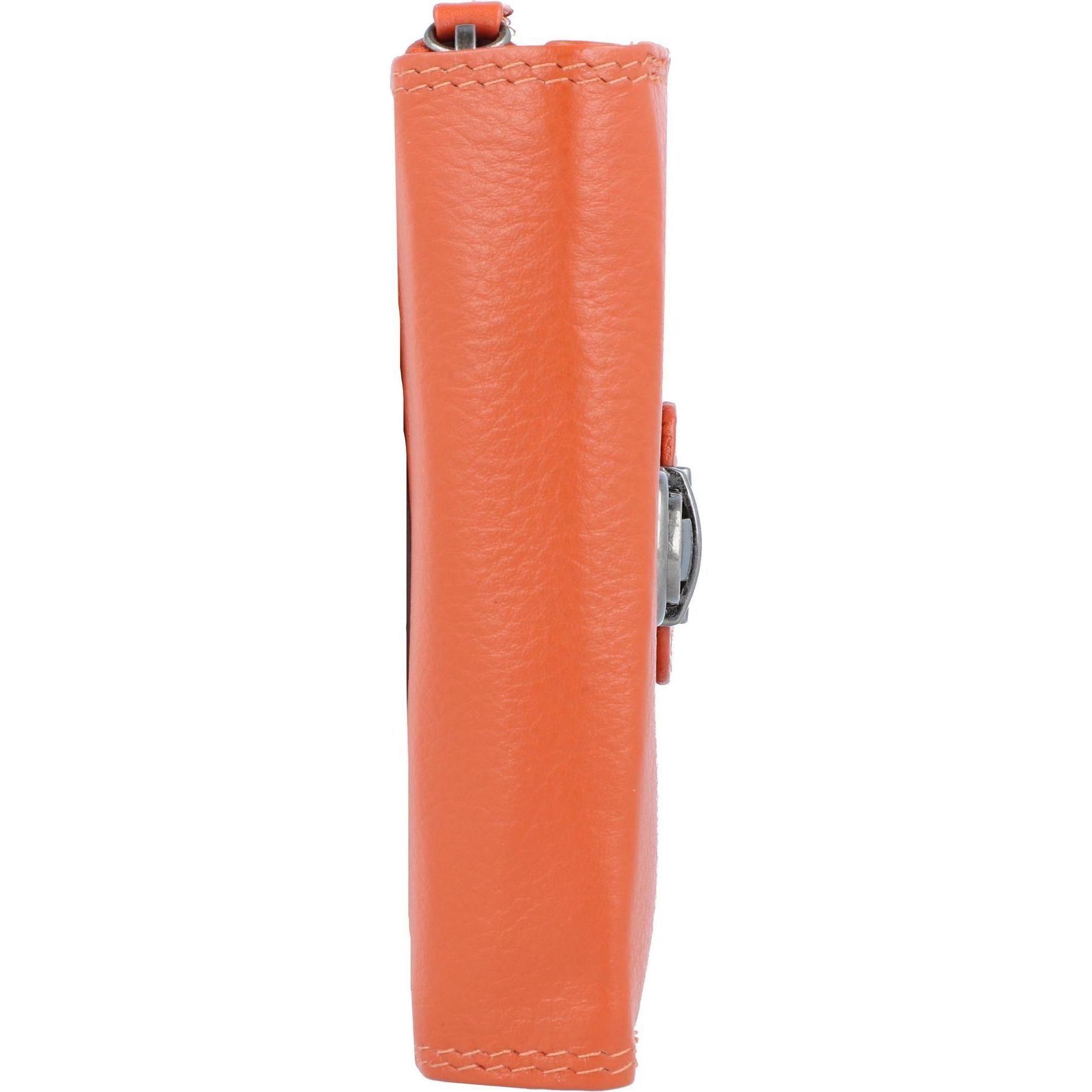 Thumbnail - Greenburry, Damen, Portemonnaie, Spongy Geldbörse Leder 9 cm, Orange