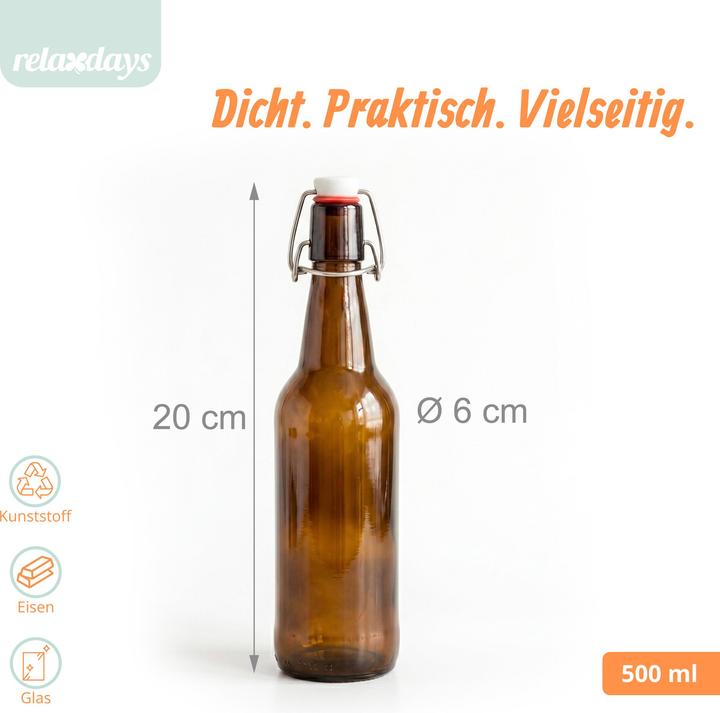 Produktbild Relaxdays 6x Flasche (6 Stk.)