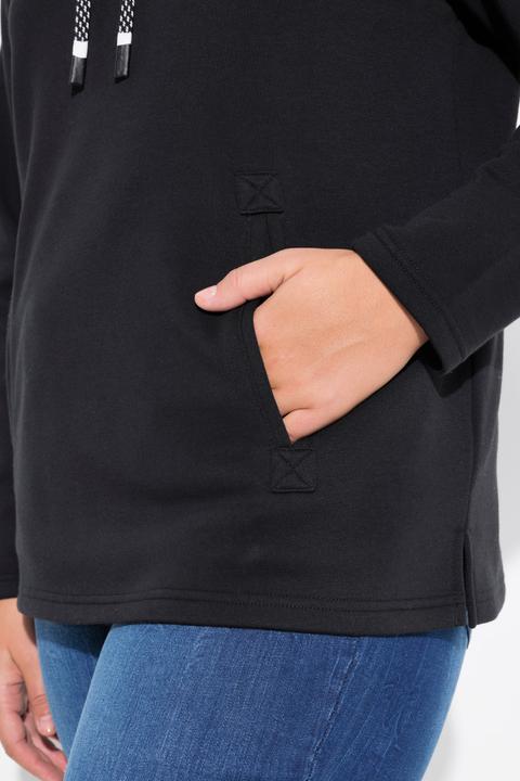 Produktbild Ulla Popken Hoodie, True, Kapuze, Kordel, Taschen, Langarm (56)