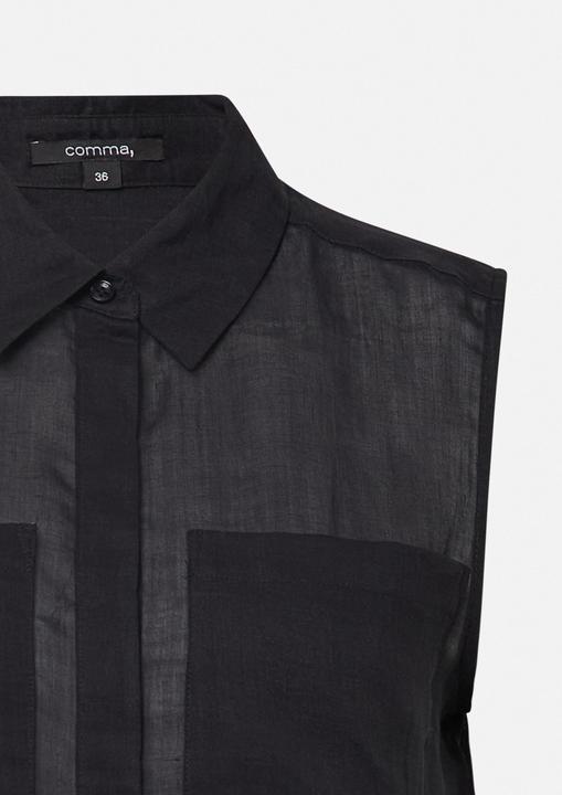 Immagine prodotto Comma Bluse Ärmellose Ramie-Bluse mit aufgesetzten Taschen (34)