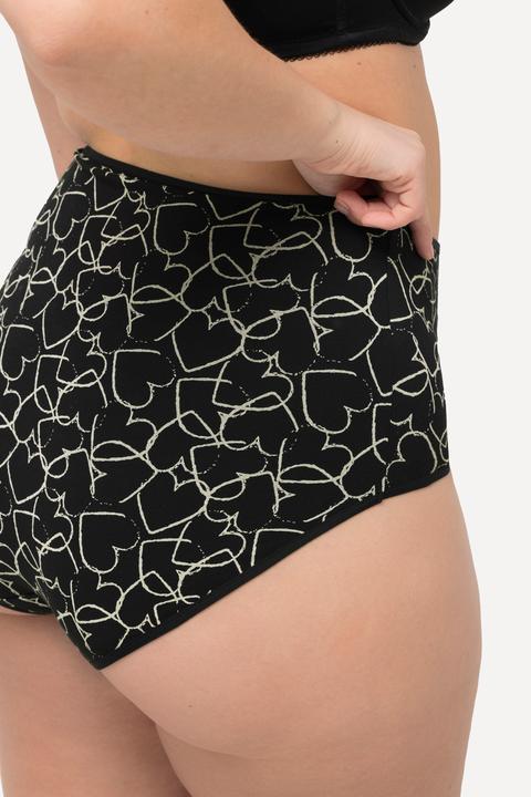 Image du produit Ulla Popken Culottes maxi en lot de 3, coeurs/uni (46, 48)