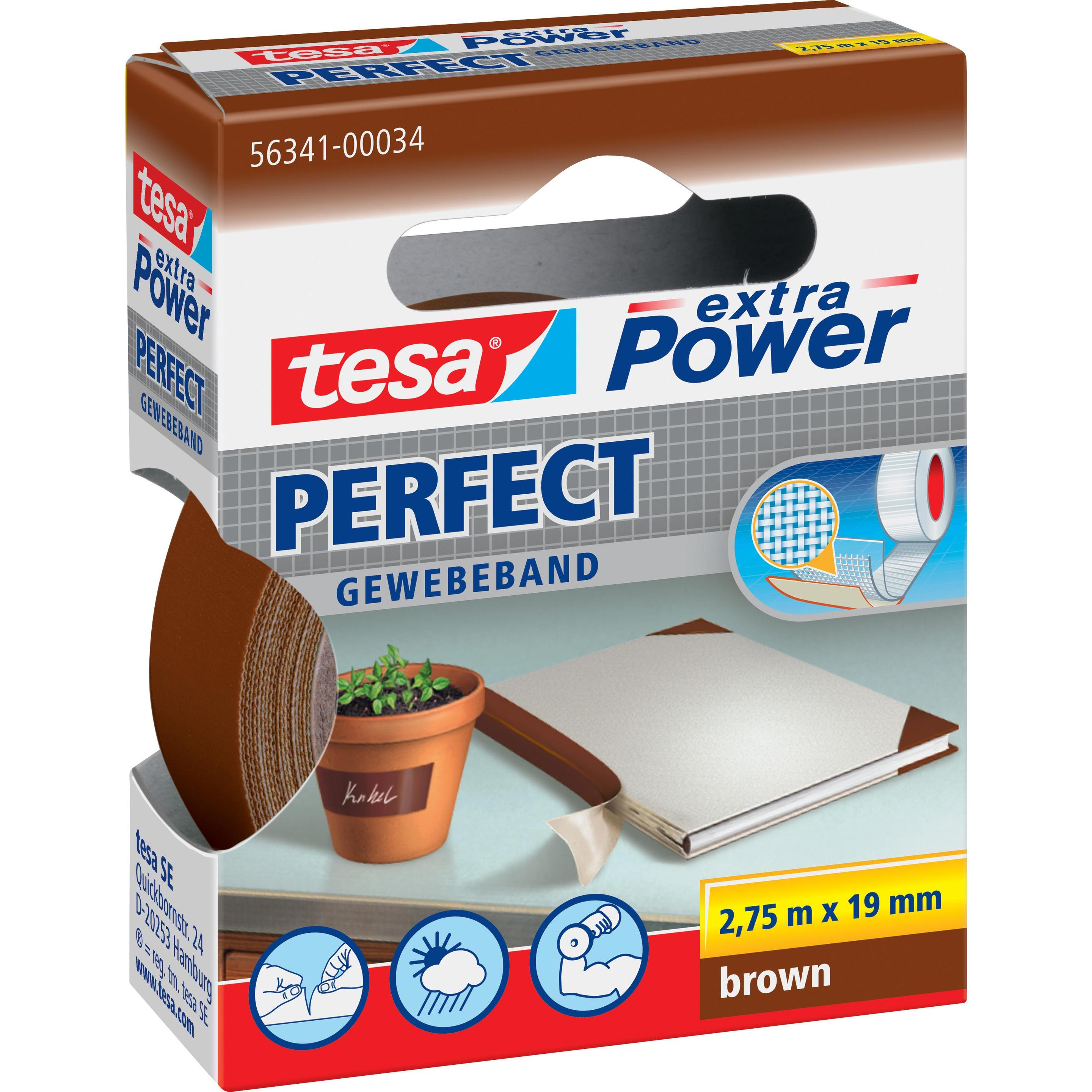 Thumbnail - tesa, Klebeband, EXTRA POWER PERFECT Gewebeband, gewebeverstärktes Ductape (19 mm)