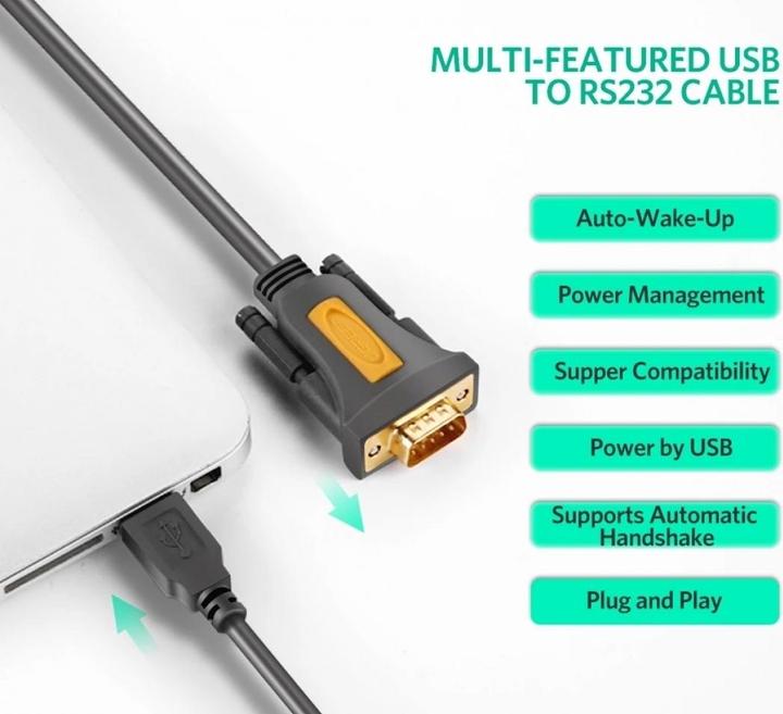 Actual product image Ugreen USB – RS-232 Adapter (1 m)
