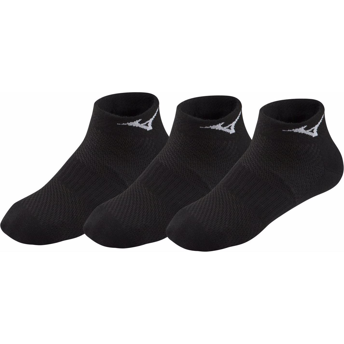 Mizuno, Unisex, Sportsocken, Running Socks Triple Pack (38 - 40), Schwarz