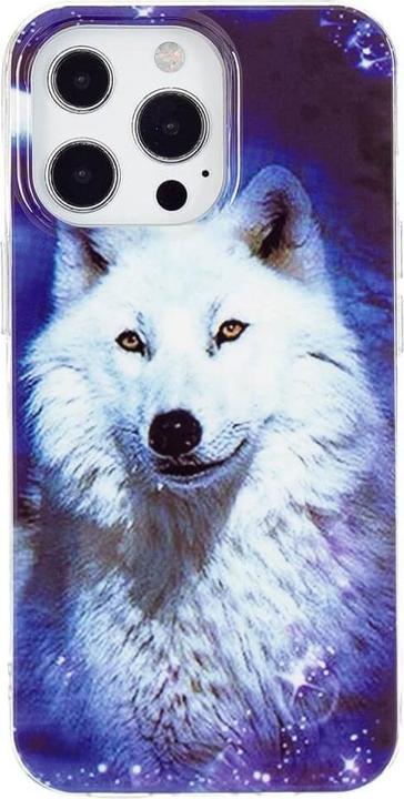 Actual product image Cover-Discount iPhone 15 Pro Max - Noctilucent Silicone Sleeve Wolf (Apple iPhone 15 Pro Max)