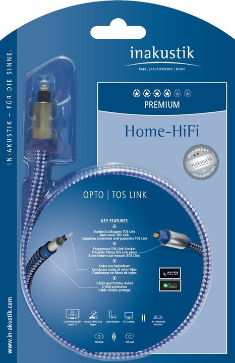 Actual product image Inakustik Premium Optical Audio Cable (3 m, Optical)
