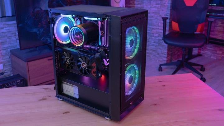 Actual product image AeroCool housing PGS GRAPHITE-G-BK-v2 FRGB housing black (ATX, mATX, Mini-ITX)