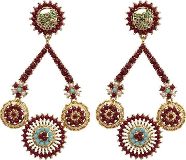 Immagine prodotto Uzurii Orecchini Amazon Ibiza rossi (Argento 925)