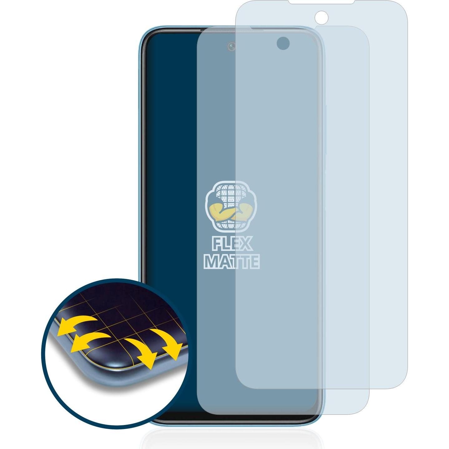 Thumbnail - BROTECT Full-Cover Displayschutz Matt (2 Stück, Xiaomi Redmi 10), Smartphone Schutzfolie, Grau
