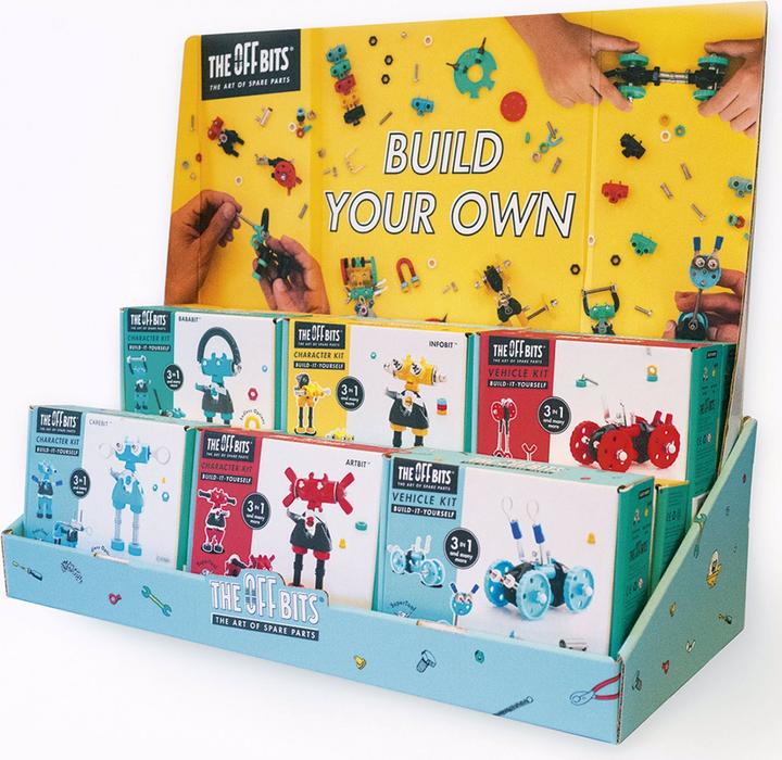 Image du produit The Off Bits Retail Display filled -12 packs en présentoir avec échantillon, en-tête, cutouts