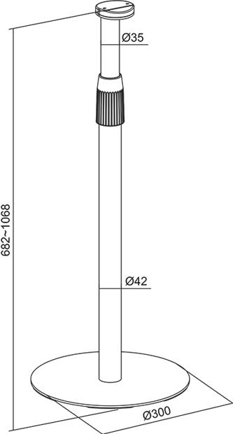 Actual product image LogiLink BP0208 (Stand, Height-adjustable)