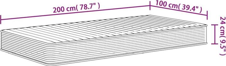 Produktbild vidaXL Schaumstoffmatratze (Schaumstoffkern, 100 x 200 cm)