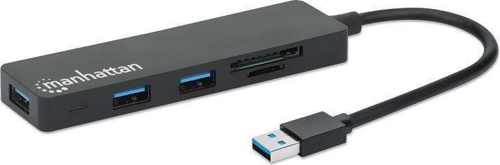 Actual product image Manhattan USB 3.0 with card reader (USB-C, 3 Ports)