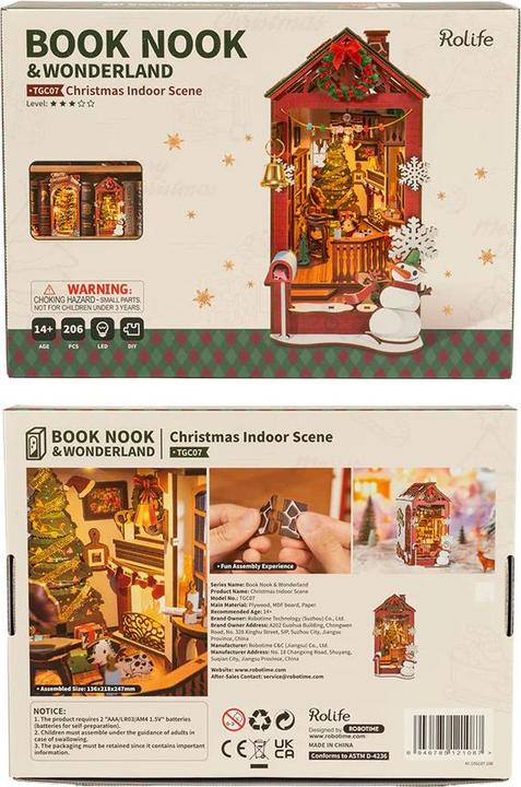 Actual product image Rolife Christmas Indoor Scene - Book Nook