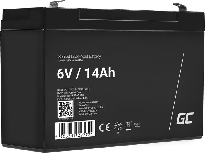 Image du produit GreenCell AGM34 (6 V, 14 Ah)