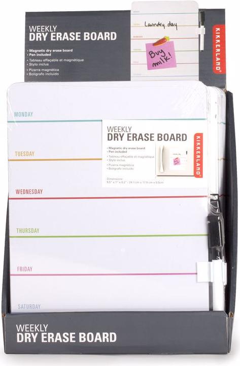 Image du produit Kikkerland Dry Erase Board Weekly (19 x 24 cm)