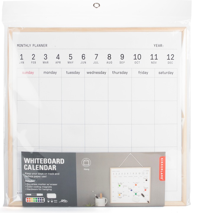 Image du produit Kikkerland Calendrier (Panneau combiné, 34 x 34 cm)