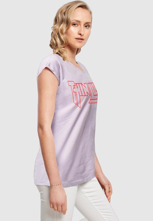 Produktbild Merchcode Ladies Thin Lizzy - TL Logo Red Extended Shoulder Tee - 177979 (S)
