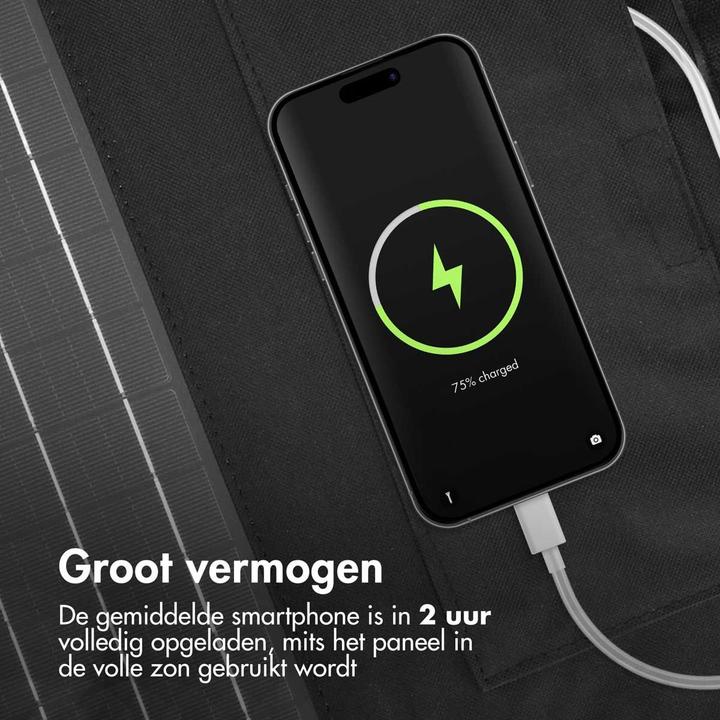 Actual product image iMoshion Opvouwbaar Universeel Zonnepaneel - Powerbank Zonnenergie 21 Watt - Draagbaar (21 W)