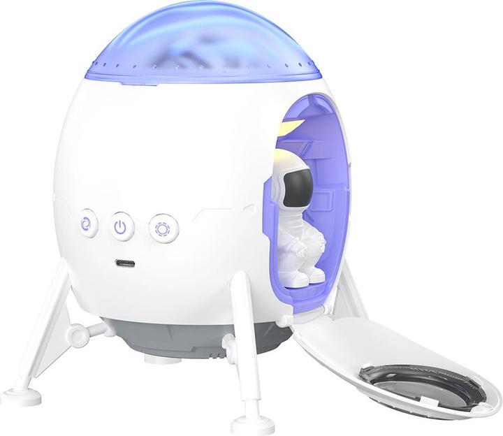 Actual product image xO projector LED CF38 star and galaxy with Bluetooth speaker white