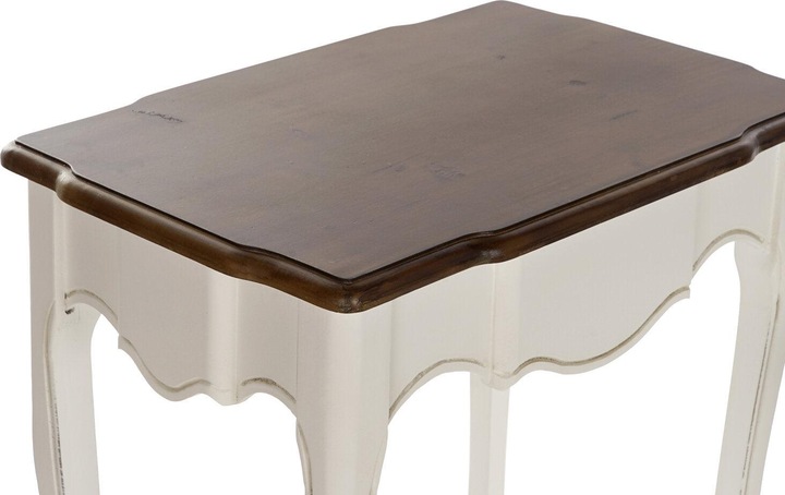 Produktbild DKD Home Decor Set of 3 tables White Brown 60 x 40 x 66 cm