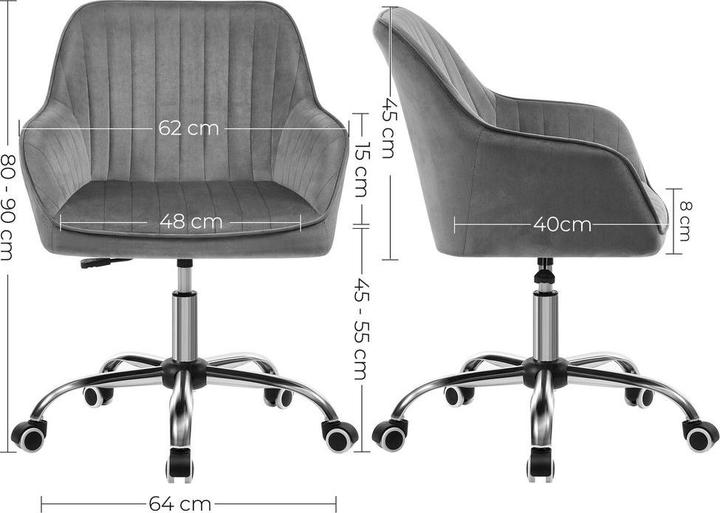 Immagine prodotto Songmics Höhenverstellbarer Drehstuhl (45 - 55 cm)
