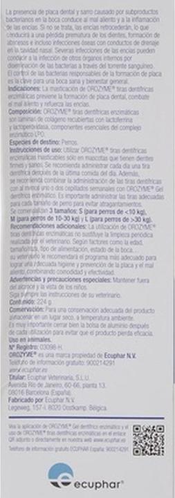 Immagine prodotto Ecuphar Strisce Orozyme (Cane)