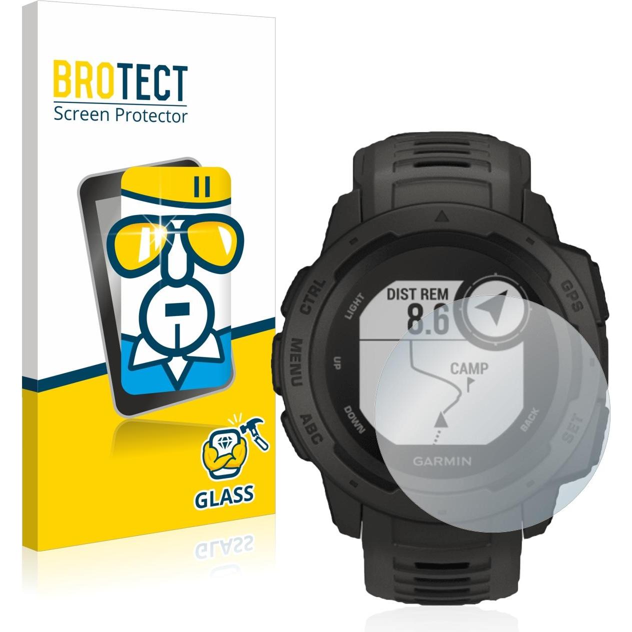BROTECT Panzerglas Displayschutz 9H Schutzglas Glas Klar Transparent, Smartwatch Schutzfolie, Transparent