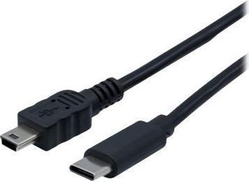 Actual product image Exertis Connect USB 2.0 cable St. C/ USB Mini St. B, black, 2.0 m (2 m, USB 2.0)
