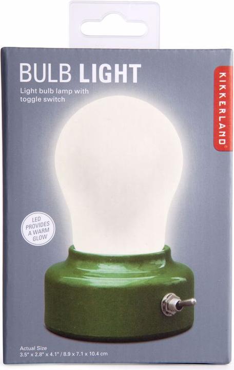 Actual product image Kikkerland Bulb Light