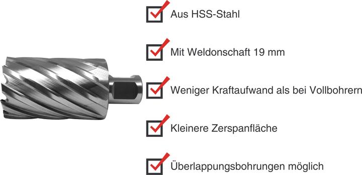 Actual product image Paulimot HSS-Kernbohrer mit Bohrtiefe 55 mm, Ø 45 mm (45 millimetres)