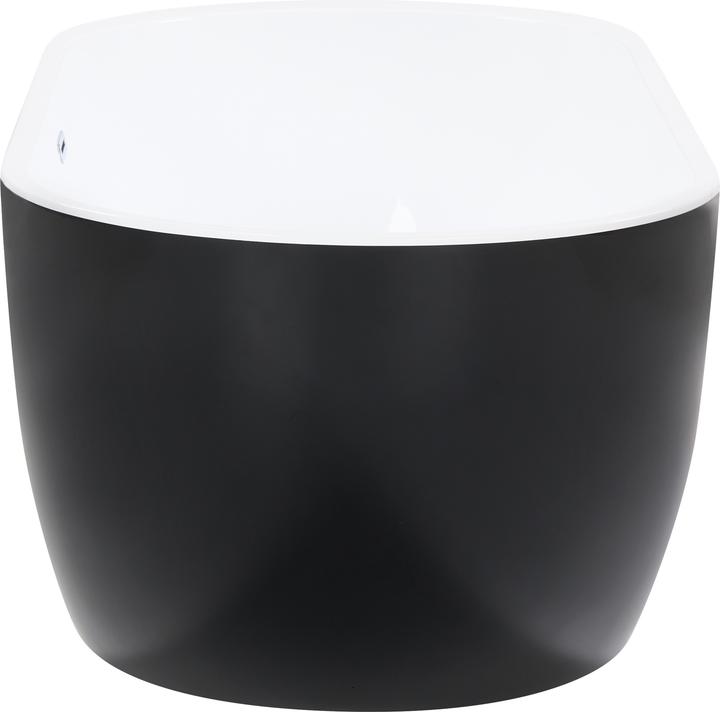 Actual product image Beliani Bath tub free-standing black oval 170 x 80 cm NEVIS (220 l, 170 cm, 80 cm)