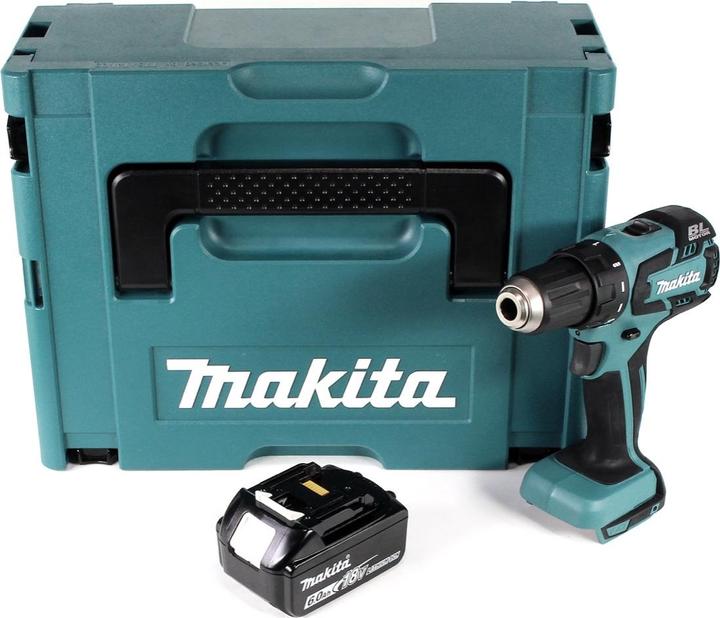 Actual product image Makita DDF 459 G1J cordless drill driver 18V 45Nm in Makpac + 1x 6,0 Ah battery - without charger (Rechargeable battery operated)