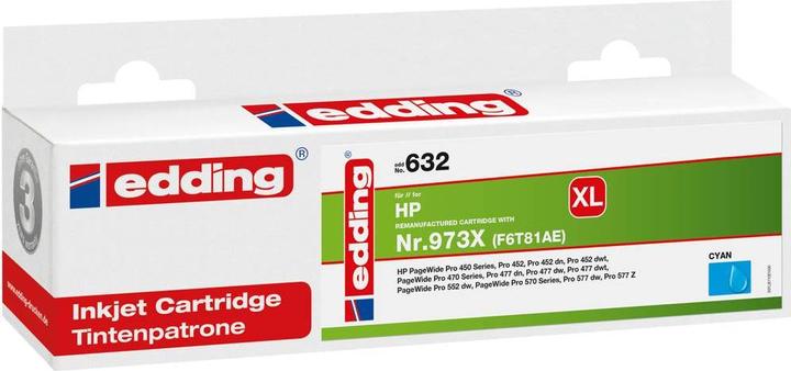 Actual product image Edding Print cartridge EDD-632 replaces 973X (F6T81AE) - - 110 ml (C)