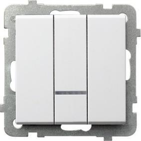 Ospel ŁP-13RS/m/00, Taster + Schalter, Weiss