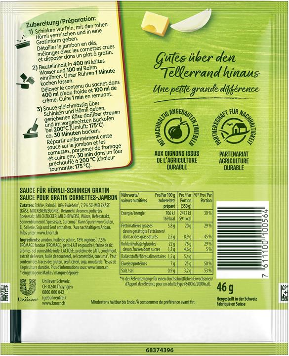 Nährwerte und Zutaten Knorr Würzmix