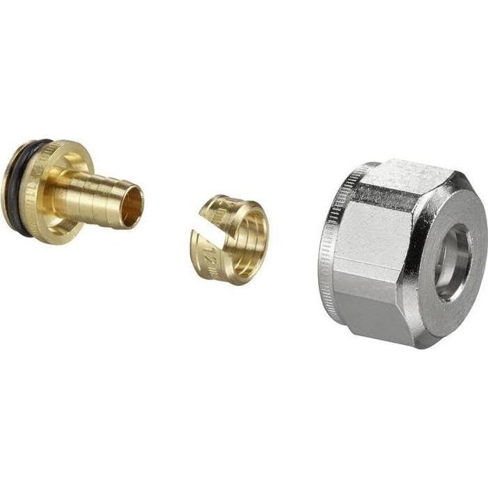 Oventrop OV Klemmringverschraubung Ofix K 2-fach, für AG 3/4Zoll Eurokonus 14x2,0m, Zubehör Heizen