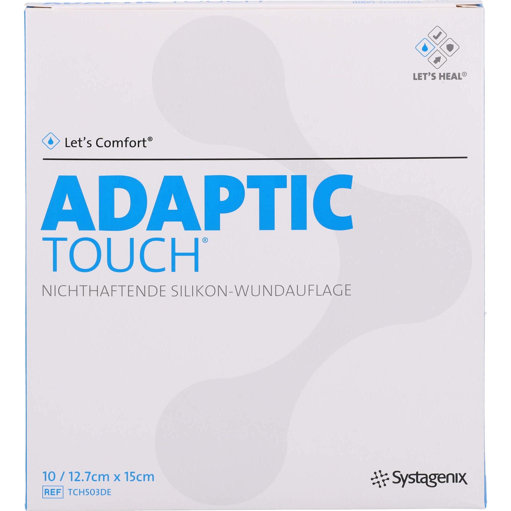 Adaptic, Pflaster, Touch 12,7x15 cm nichthaft.Sil.Wundauflage, 10 St WGA (10 x)