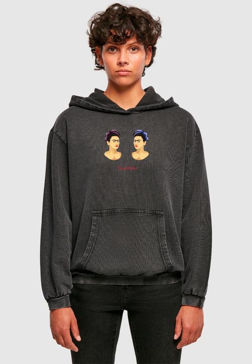 Immagine prodotto Merchcode Donna Frida Kahlo - Felpa con cappuccio oversize lavata con acido The Two Fridas - 178039 (XXL)