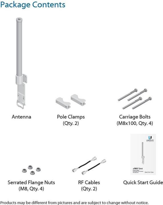 Immagine prodotto Ubiquiti AMO-5G13: antenna omnidirezionale da 13 dBi (5G)